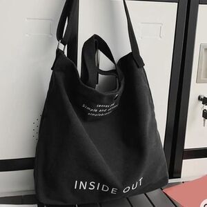 Black Canvas Tote Bag